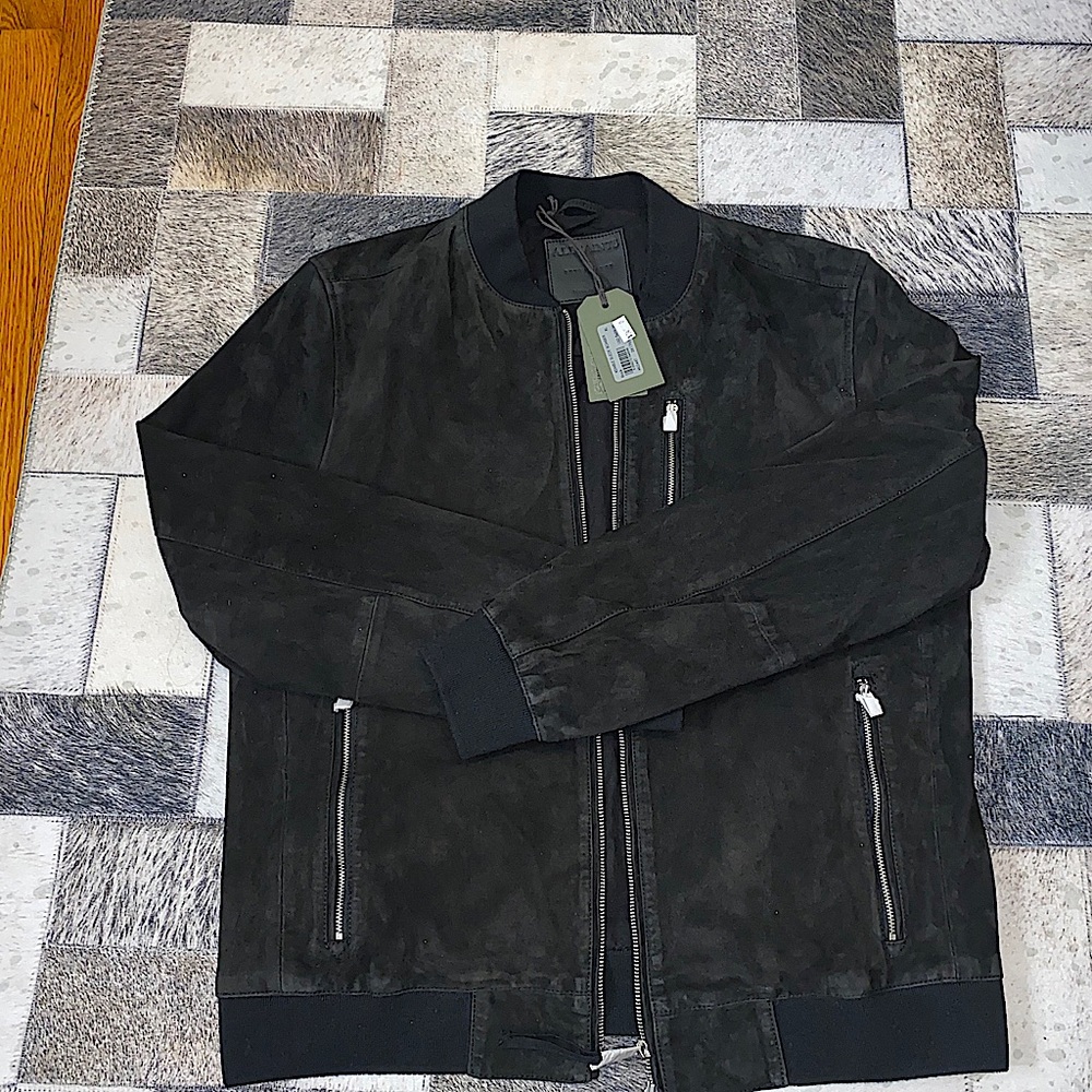 ALL SAINTS KEMBLE SUEDE BOMBER